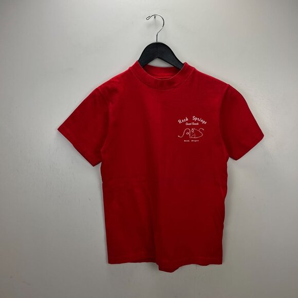 Vintage Rock Springs Guest Ranch Red T-Shirt Womens Small Hanes Beefy USA - Picture 10 of 16